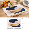 thumbnail image 6 of Navy Blue Yellow Pink Placemats Set of 8 Modern Abstract Art Geometric Place Mats Indoor Wipeable Table Mats Washable Cloth Dining Table Placemats for Kitchen Holiday Party Home Decor 13x19 Inch, 6 of 9