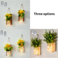 thumbnail image 2 of Albañil Apliques De Pared Led Luces De Hadas Flores Con Control Remoto Alimentado Por Batería Para Casa De Campo Boda Cafetería Bar Tienda Pared Dormitorio Decoración 2Pcs Rústico Tarro seitruly HA024962-03, 2 of 5