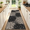 thumbnail image 3 of MeyJey 2'x6' Runner Rug for Hallway, Floral Non Slip Washable Rug for Entryway, Kitchen, Laundry Room, Black Beige, 3 of 7
