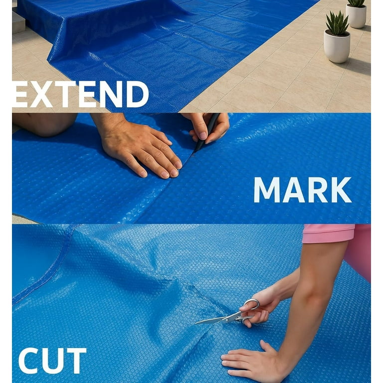 SunHeater Pool Solar Blanket Trimmable Rectangular Pool Solar