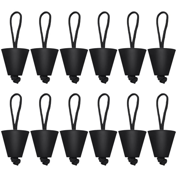 TFixol - Juego de 12 tapones universales para imbornal para kayak, tapones de silicona para drenaje