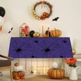 thumbnail image 4 of Twfbrm Halloween Disposable Tablecloth, 54x108 inch Plastic Rectangle Spider Web Table Cloth, Waterproof Wipeable Gothic Style Table Cover Halloween Table Decorations for Party Dining Birthday, 4 of 6