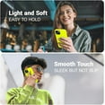 thumbnail image 2 of Compatible with iPhone 14 Case, Silky Touch Premium Soft Liquid Silicone Rubber Anti-Fingerprint Full-Body Protective Bumper Phone Case for iPhone 14, 6.1 inch (Neon Yellow), 2 of 14