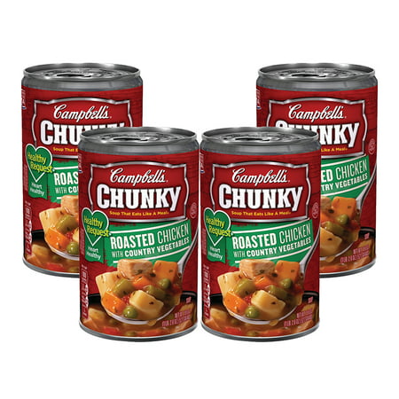 (3 Pack) Campbell's Chunky Healthy Request Roasted Chicken with Country Vegetables Soup, 18.6