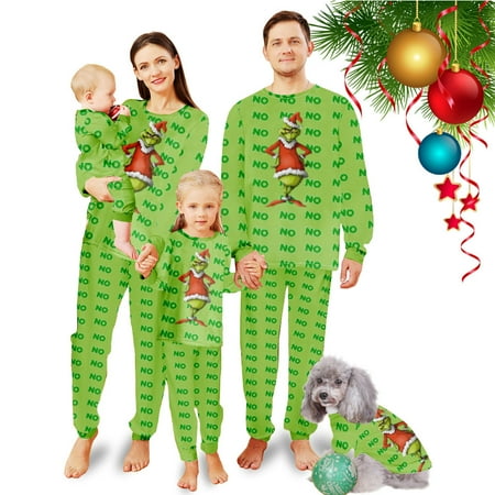 

Grinchmas Womens Christmas Pajamas Matching Pajamas For Friends-Christmas NoNoNo Grinchmas Monster Santa With Christmas Hat Pattern
