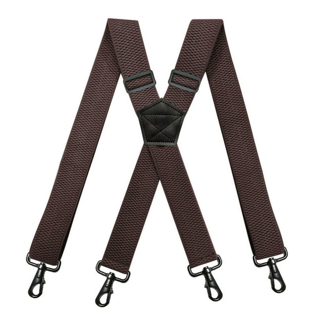 Tauxra Adjustable Suspenders for Adult Wearers, Elastic Suspender Clip Straps, X Back Clips to Attach Shirts and Pants, Adjustable to 47 Inches with 1.5 Inch Wide StrapWear