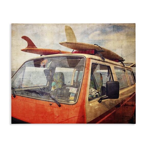 Stupell Industries Surf Bus Vintage Distressed Canvas Wall Art, design by Grotto Studios