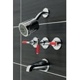 thumbnail image 4 of Kingston Brass KBX8131CKL Kaiser Three-Handle Tub and Shower Faucet, Polished Chrome, 4 of 5