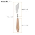 thumbnail image 2 of Uxcell No.14 Painting Palette Knife Stainless Steel Slant Spatula Pallet Knife for Acrylic Paint, 2 of 6