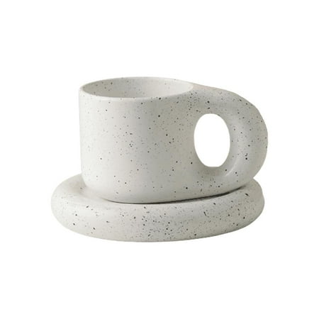 

TureClos Ceramic Coffee Mug Cup with Handle High Capacity Couple Mugs Ceramic Fat Mug