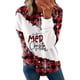 thumbnail image 1 of Camisas Navideñas Para Mujer, Camisetas de Manga Larga, Moda de Retazos, Cuello Redondo, Blusa Holgada Con Estampado de Otoño Odeerbi ODB198653, 1 of 5