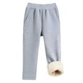 thumbnail image 6 of CAICJ98 Kids Joggers Boys Girls Athletic Workout Fleece Lined Pants Kids Clothes Winter Pants with Pocket Warm Sweatpants for Boys Girls (Grey,7-8 Years), 6 of 7