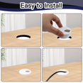thumbnail image 6 of 2pcs 1-1/2 Inch Desk Grommet Plastic Desk Hole Cover White Cable Hole Cover D, 6 of 7