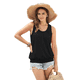 thumbnail image 3 of Camiseta de Tirantes Holgada de Verano para Mujer, Plisada, con Cuello Redondo, Informal, Sin Mangas, Color Negro, Talla XXL, 3 of 8