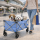 thumbnail image 2 of Carrito Vagon Plegable Multiusos con Estructura de Acero Reforzado y Ruedas para Exterior Resistentes - Carro Vagon Portatil soporta hasta 120 kg Ideal para Mandado Supermercado y Transportar (Azul), 2 of 6
