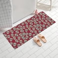 thumbnail image 2 of Red Skull Pattern Bathroom Rugs Mat,Non Slip Microfiber Bathroom Rug,Rubber Backing,Soft Bathroom Mats for Bathroom Floor,Tub and Shower,60x24in(150x60cm), 2 of 5