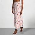thumbnail image 5 of ClodeEU Women's Satin Print Elastic Waist Maxi Skirt,Casual Long Skirt ,Lounge Slim Skirt Pink,Womens Plus XXL, 5 of 7