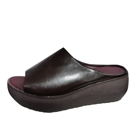 

Fashion Womens Casual Shoes Breathable Wedges Thick Soled Outdoor Leisure Slippers Slipper Women Flat Slippers Shoes for Women Warm House Slippers for Women House Slippers for Women Memory Foam