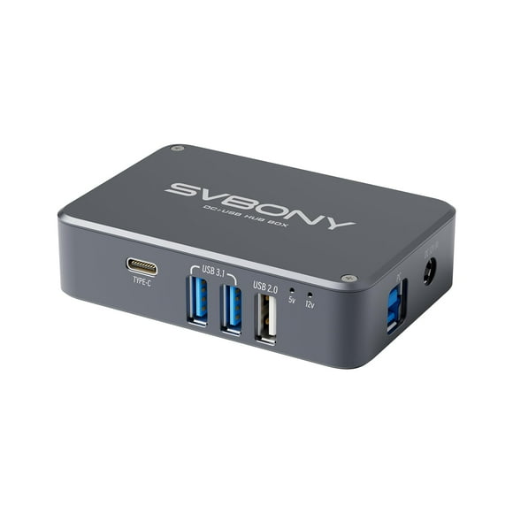 SVBONY Adaptateur d'Alimentation pour Télescope d'Astronomie SV241, Boîtier HUB USB Micro DC, Sortie Haute Vitesse et Interface Type-C, Compatibilité avec Diverses Sources d'Alimentation