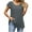 Gray-12, variant on Mittory Womens Plus Size Tops Dressy Casual Summer Chiffon Blouses Crew Neck Short Sleeve Shirts Business Pleated Tunics