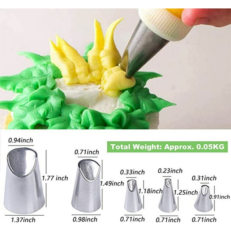 5pcs Rose Flower Piping Tips Set, Baking Decoration Starter Kit