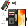 thumbnail image 2 of Designed for iPhone 16 Plus Wallet Case, with Card Slots Strong Magnetic Closure PU Leather Flip Fold Shockproof Kickstand Durable Purse Flip Case for iPhone 16 Plus - Black, 2 of 7