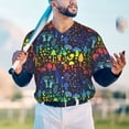 thumbnail image 6 of Daiia Magical Mushrooms and Flowers Mens Baseball Jersey Button Down Shirts Short Sleeve Sports Uniforms-4X-Large, 6 of 9
