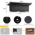 thumbnail image 5 of Lámpara de pared LED solar para escaleras, impermeable, para exteriores, para jardín, terraza, barandilla, luz de paso, paisaje, balcón, valla, luces solares, 3000 K y 6000 K, 2 paquetes, 5 of 5