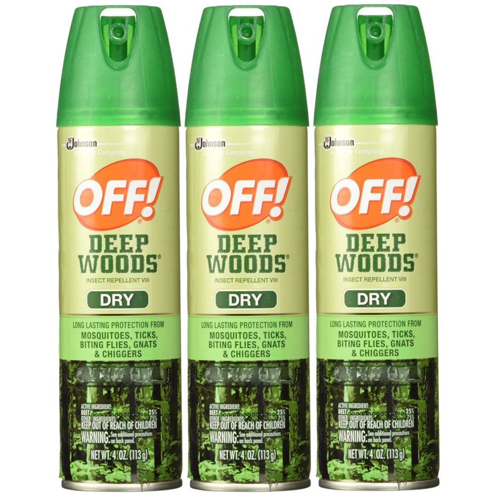 Off! Deep Woods Dry Insect Repellent VIII 4 oz (3 Pack)