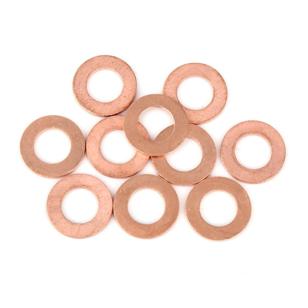 10Pcs Arandela de Cobre círculo de Junta de Sellado Plana para Coche de 12x22x1,5mm