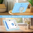 thumbnail image 6 of FJLBDE Case for iPad (A16) 11th Gen 2025/10th Gen 2022 10.9 Inch with Butterfly Stand, Shockproof Protective Tablet Cover with Pencil Holder Shoulder Strap for Kids Girls, Beige Blue, 6 of 7