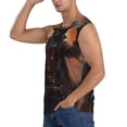 thumbnail image 3 of Balery Steampunk Cowboy Cat Camisetas sin mangas para hombre, absorbe la humedad y protege contra el mal olor.-Small, 3 of 7