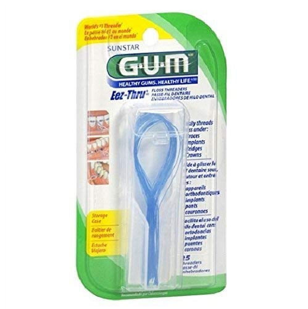 GUM Eez-Thru Floss Threaders [840] 25 Each Pack of 5