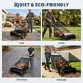 thumbnail image 6 of 26-Inch Push Lawn Sweeper with 4 High-Speed Brushes, 7 Cu. Ft. Hopper, Adjustable Height Yard Cleaner, 6 of 7