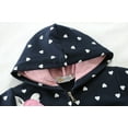 thumbnail image 4 of FEDPOP Toddler Girls Hoodies Zipper Sweatshirt Long Sleeve Cotton Hooded Jacket 3T, 4 of 6