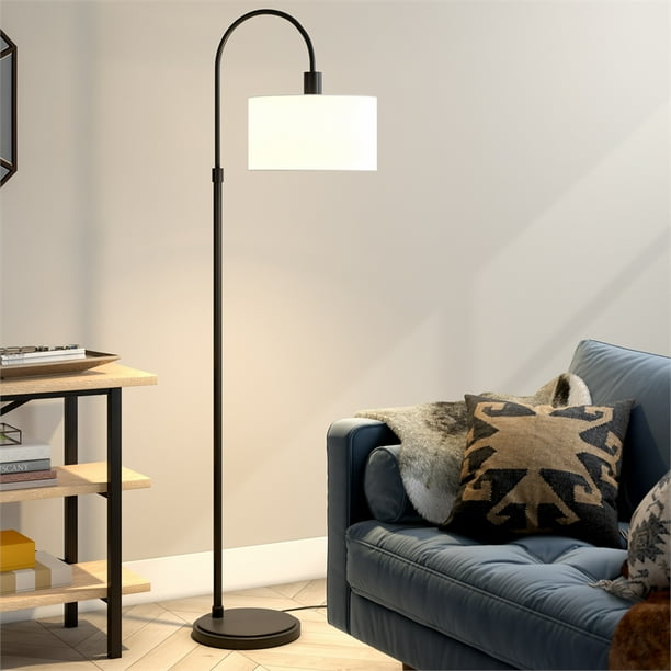 Henn Hart FL0723 Veronica Blackened Bronze Arc Floor Lamp