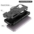 thumbnail image 4 of Decase for iPhone 16 Case with Kickstand, Compatible with MagSafe, Military-Grade Drop Protection Heavy Duty Hybrid Shockproof Rugged Protective Phone Cover for iPhone 16,Black, 4 of 7