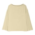thumbnail image 4 of Womens Shirts Linen Shirts Spring Trendy Long Sleeve Loose Blouses Cotton Beach Casual Outfits on Sale, 4 of 6