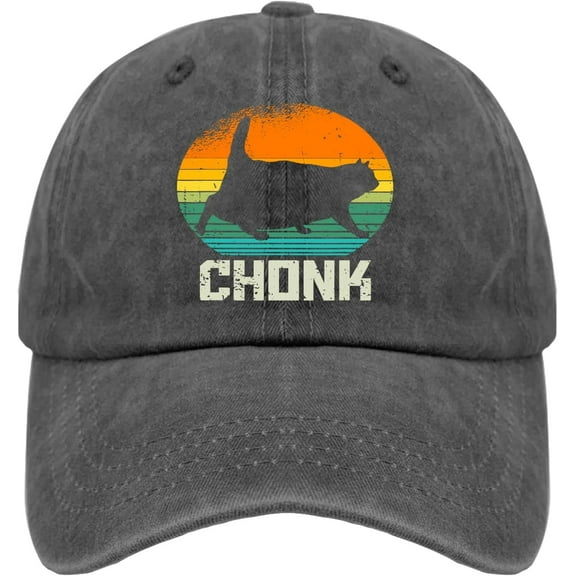 Made in The USA Vintage Style Funny Fat Daddy Cat Meme Chonk Cat Dads Caps Garden Hat Pigment Black Baseball Hat Gifts for Dad Hiking Caps Ships Next Day