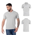 thumbnail image 3 of Playera Tipo Polo para Caballero, Color Gris Jaspe, Talla Mediana, 50% Algodón y 50% Poliéster. Yazbek C0550, 3 of 3