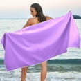 thumbnail image 7 of Dreamtimes Lilac Colour Beach Towel,Absorbent Quick Dry Sport Towel Oversized Lightweight Soft Bath Towel for Travel Sports Pool Swimming Bath Camping 31x71in, 7 of 7