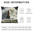thumbnail image 5 of Chilfamy Lighthouse Wave Ocean Pillow Covers for Couch Sofa Indoor Outdoor Aesthetic Decorative Home Decor 1PC 22x22in, 5 of 5