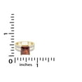 thumbnail image 6 of AFFY Princess Cut Red Simulated Garnet & White Cubic Zirconia Cocktail Ring in 14k Yellow Gold Over Sterling Silver Ring Size - 8.5, 6 of 6