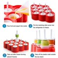 thumbnail image 2 of Mini Pop Molds, 9 Miniature Popsicle Molds With Sticks And Drip Guard, 2 of 3