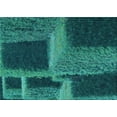 thumbnail image 1 of Ahgly Company Indoor Rectangle Patterned Medium Teal Green Area Rugs, 2' x 5', 1 of 6