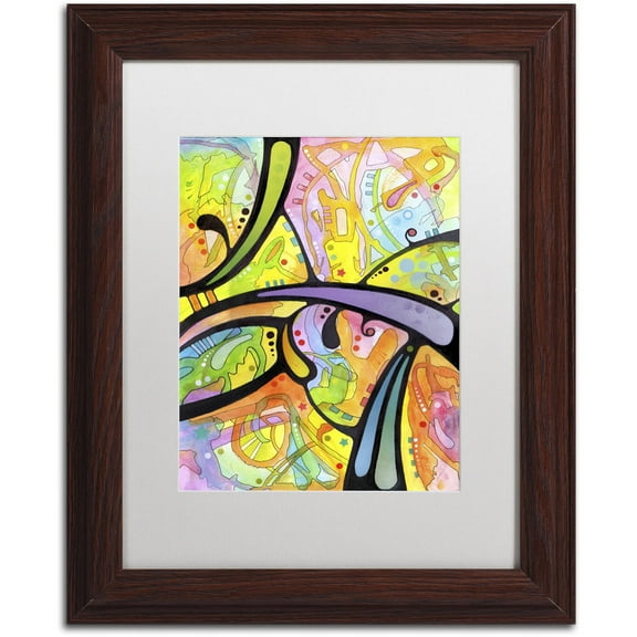 Trademark Fine Art "Abstract" Canvas Art by Dean Russo, White Matte, Wood Frame