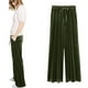 army green wide leg pants