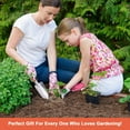 thumbnail image 6 of Garden Shovel Garden Hand Trowel, Heavy Duty Hand Shovel with Ergonomic Handle, Small Gardening Tools for Digging, Rust Resistant Gardening Spade Trowel Tools, Orange(includes a pair of gloves), 6 of 7