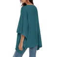thumbnail image 4 of PULI Women’s Pullover Poncho Sweater Soft Shawl Wrap Loose Baggy Tops for Fall & Winter, 4 of 6