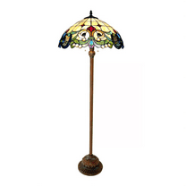 CHLOE Dulce Tiffany-style 2 Light Victorian Floor Lamp 18" Shade